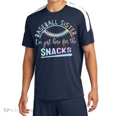 Baseball Sister Im Just Here For The Snacks Retro B Tie Dye Soccer Jersey