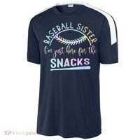 Baseball Sister Im Just Here For The Snacks Retro B Tie Dye Sport-Tek Competitor United Soccer Jersey thumb 2