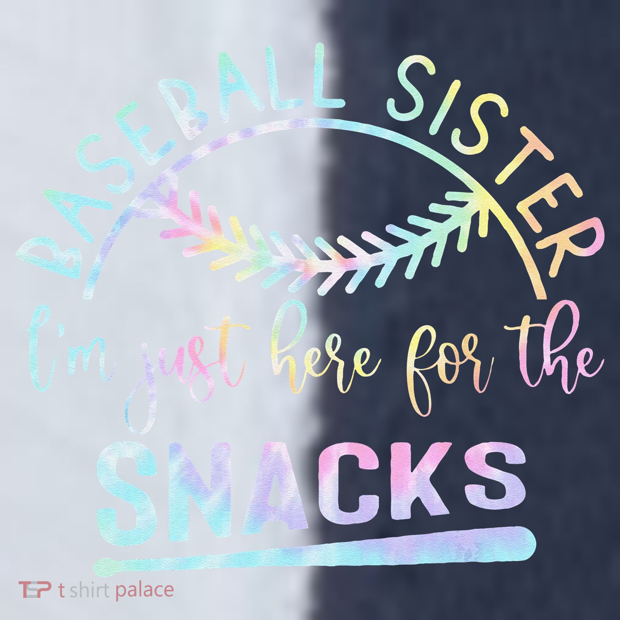 Baseball Sister Im Just Here For The Snacks Retro B Tie Dye Sport-Tek Competitor United Soccer Jersey
