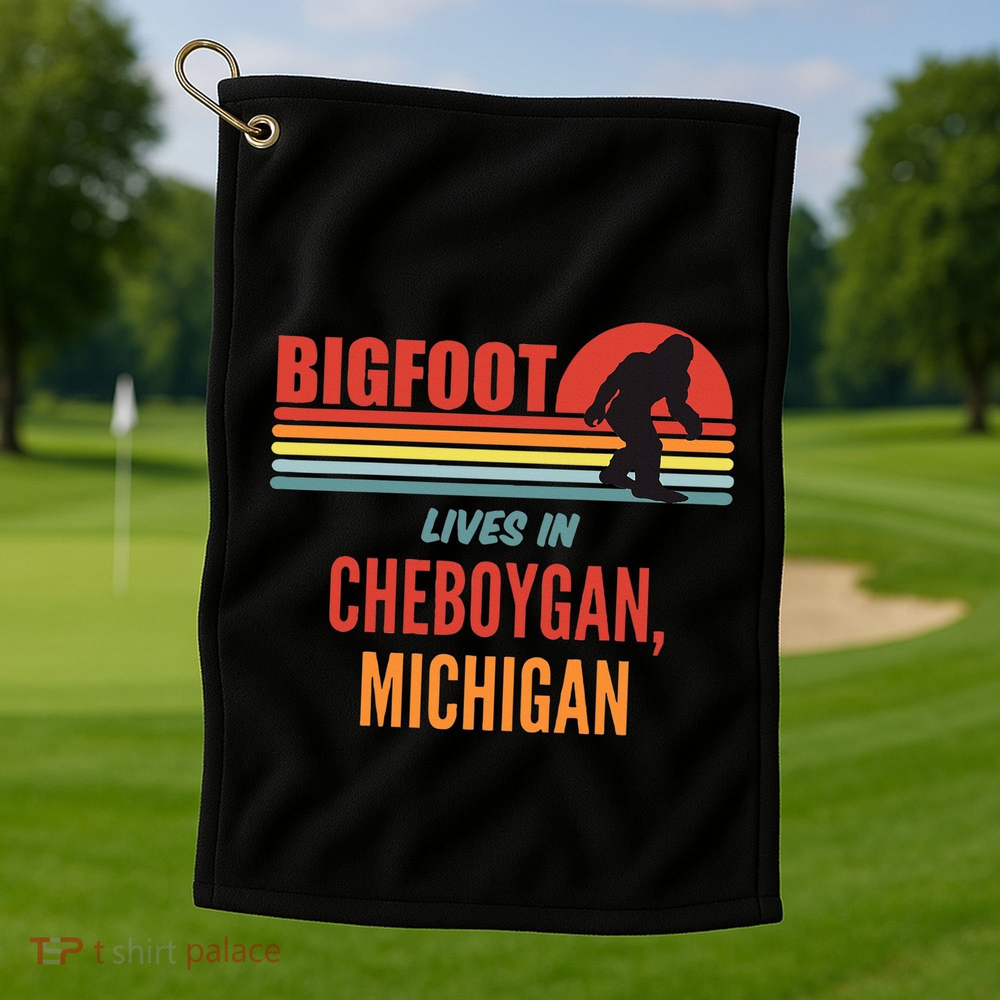 Bigfoot Sighting In Cheboygan Michigan Golf Towel
