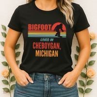 Bigfoot Sighting In Cheboygan Michigan Women's T-Shirt thumb 2