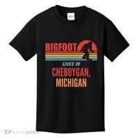 Bigfoot Sighting In Cheboygan Michigan Kids T-Shirt thumb 0