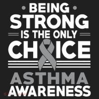 Being Strong Is The Only Choice Asthma Awareness Beanie thumb 2
