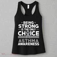 Being Strong Is The Only Choice Asthma Awareness Women's Tank Top thumb 3