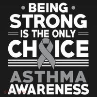 Being Strong Is The Only Choice Asthma Awareness Tank Top thumb 6