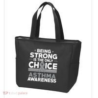 Being Strong Is The Only Choice Asthma Awareness Tote Bag thumb 3