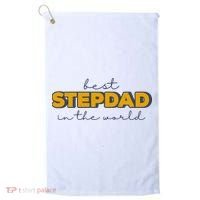 Best Stepdad In The World Fathers Day Golf Towel thumb 0
