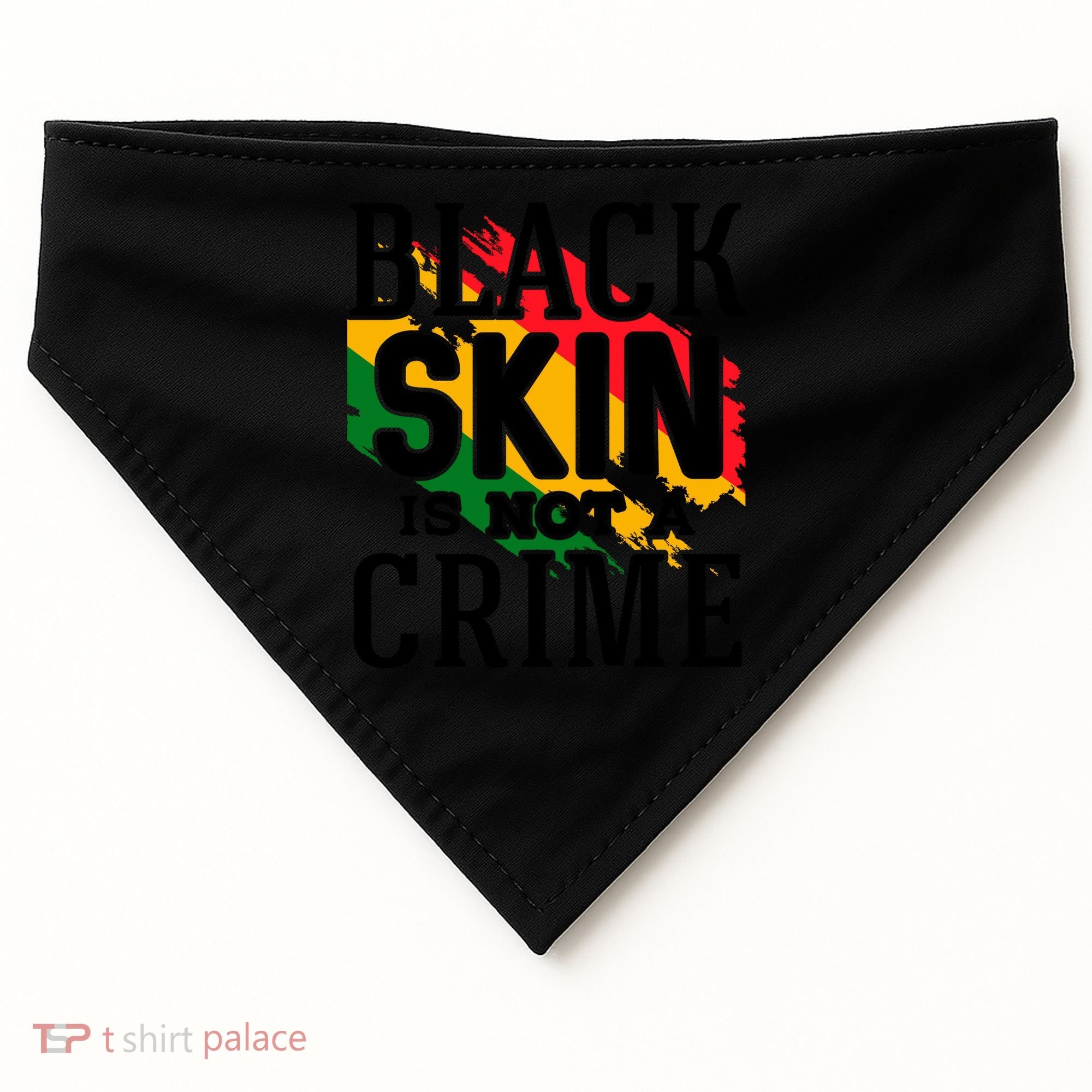 Black Skin Is Not A Crime For Black History Month Gift USA-Made Doggie Bandana
