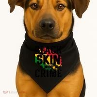 Black Skin Is Not A Crime For Black History Month Gift USA-Made Doggie Bandana thumb 1