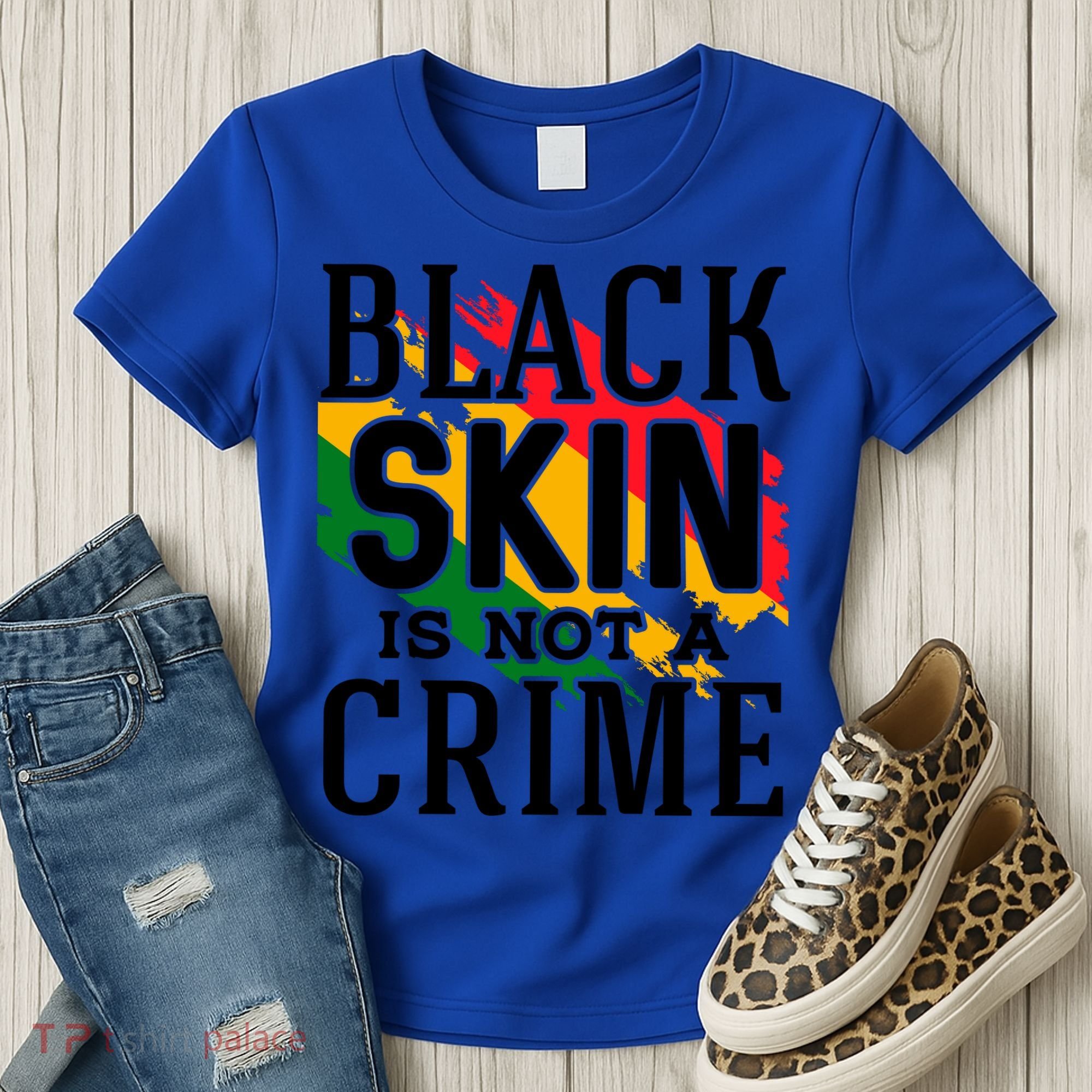 Black Skin Is Not A Crime For Black History Month Gift Women's T-Shirt