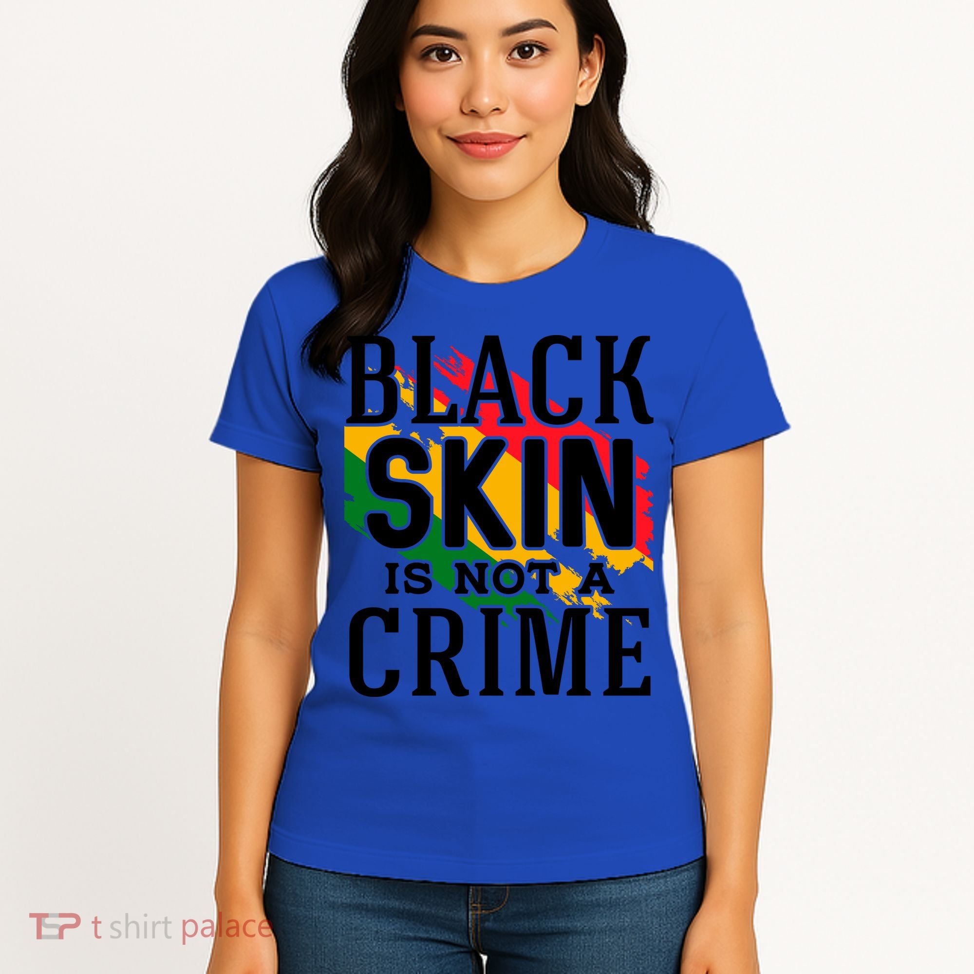 Black Skin Is Not A Crime For Black History Month Gift Women's T-Shirt