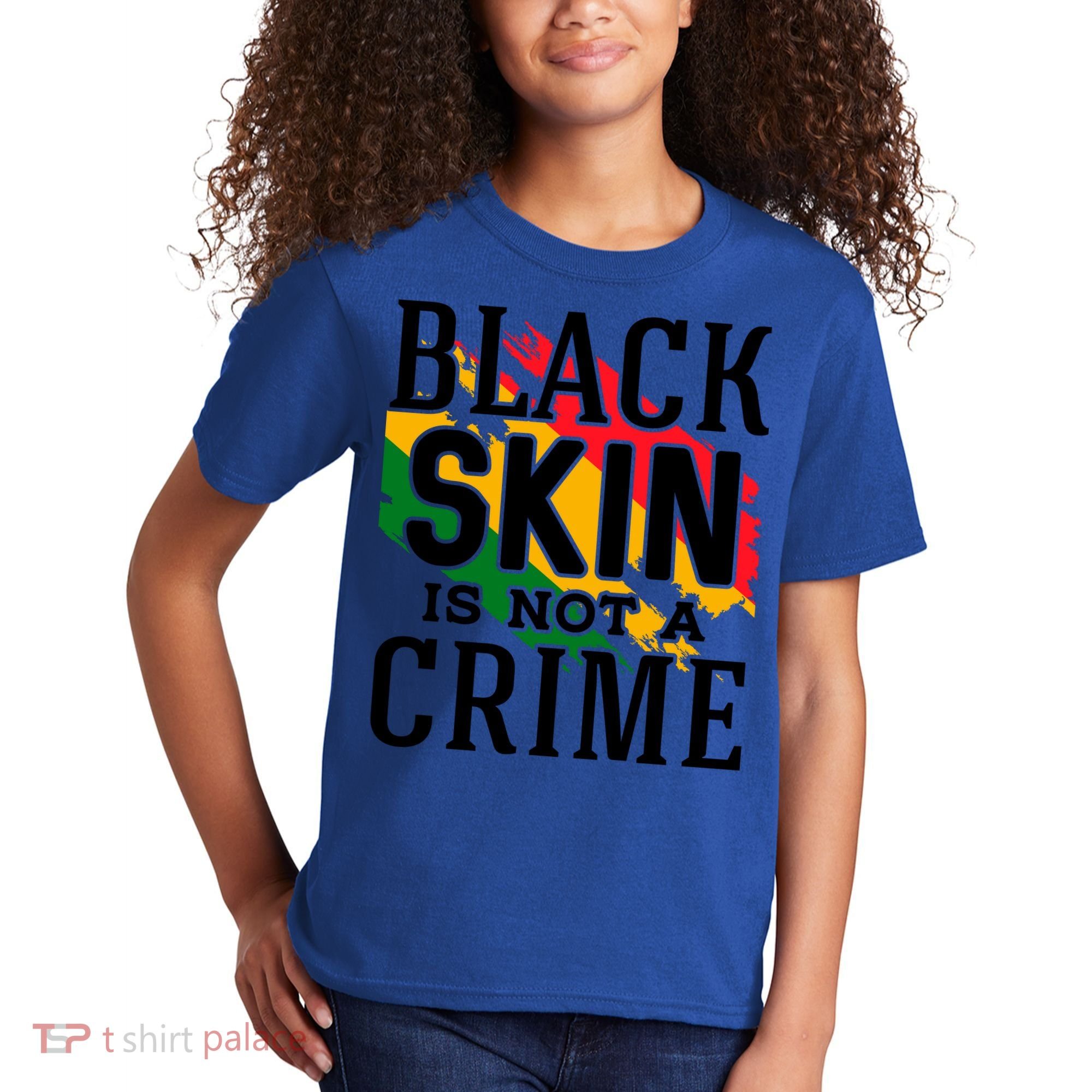 Black Skin Is Not A Crime For Black History Month Gift Kids T-Shirt