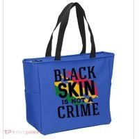 Black Skin Is Not A Crime For Black History Month Gift Tote Bag thumb 2