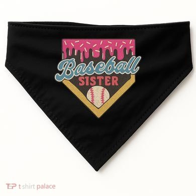 Baseball Sister Ice Cream Drip USA-Made Doggie Bandana