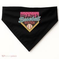 Baseball Sister Ice Cream Drip USA-Made Doggie Bandana thumb 0