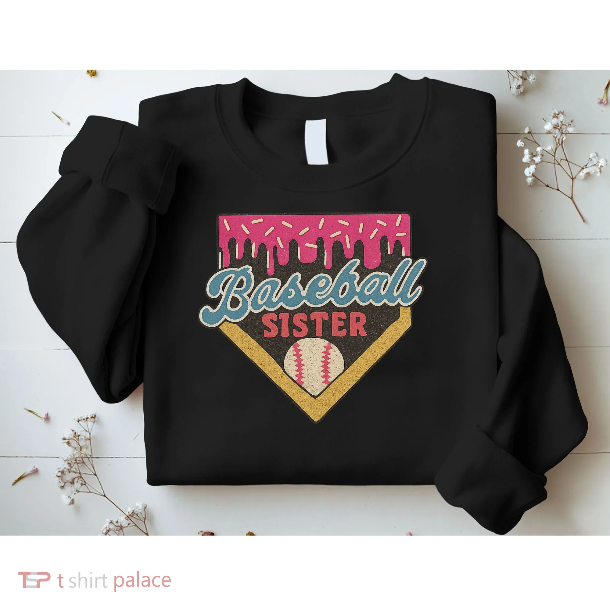 Baseball Sister Ice Cream Drip Sweatshirt