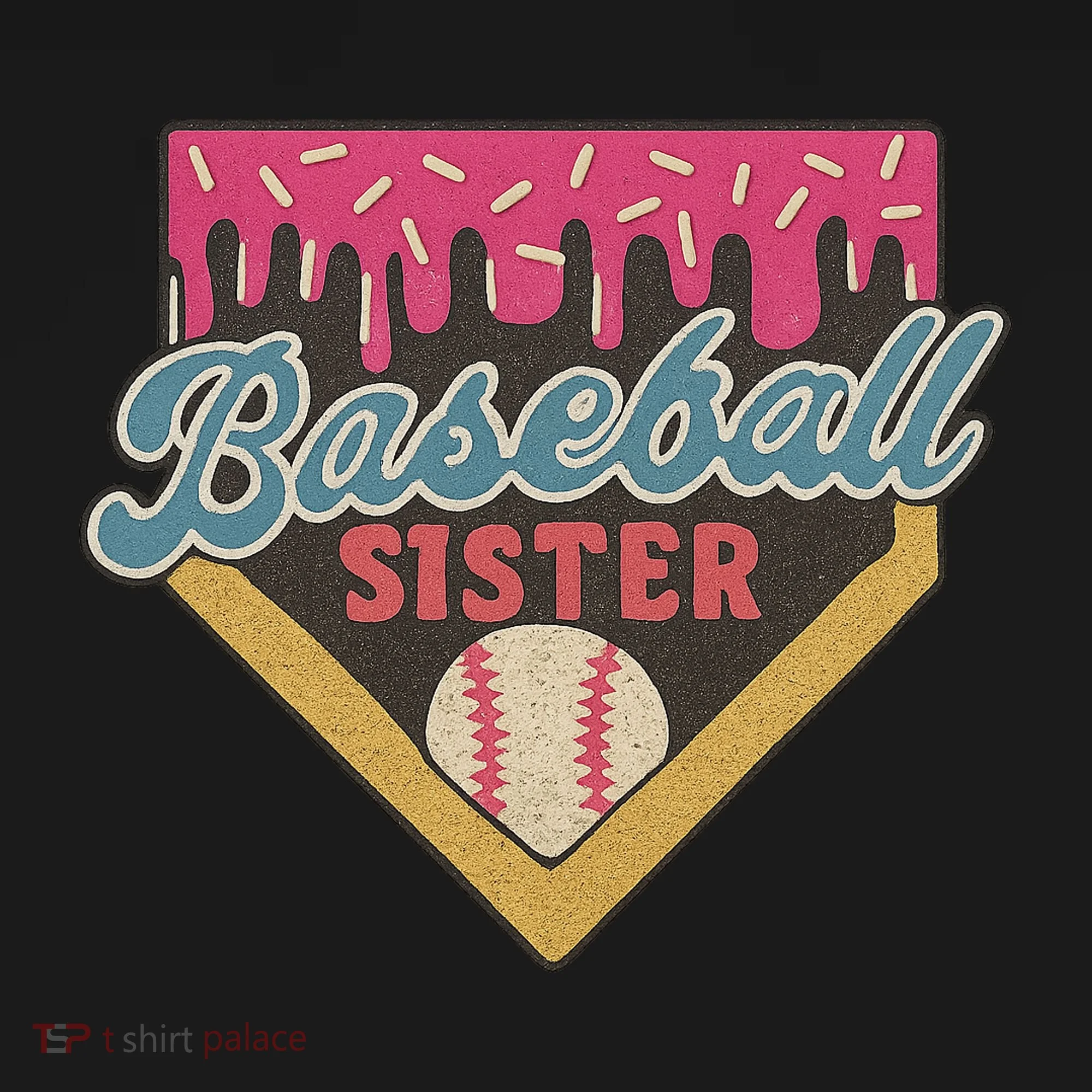 Baseball Sister Ice Cream Drip Women's Hoodie