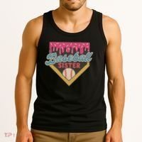 Baseball Sister Ice Cream Drip Tank Top thumb 3