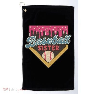 Baseball Sister Ice Cream Drip Golf Towel