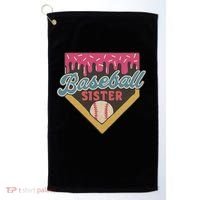 Baseball Sister Ice Cream Drip Golf Towel thumb 0