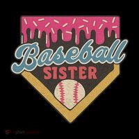 Baseball Sister Ice Cream Drip Women's Long Sleeve Shirt thumb 2