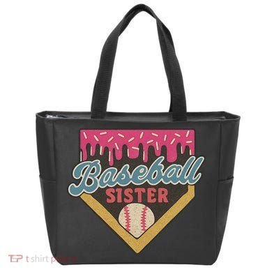 Baseball Sister Ice Cream Drip Tote Bag