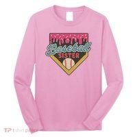 Baseball Sister Ice Cream Drip Long Sleeve Shirt thumb 0