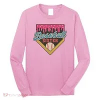 Baseball Sister Ice Cream Drip Long Sleeve Shirt thumb 0