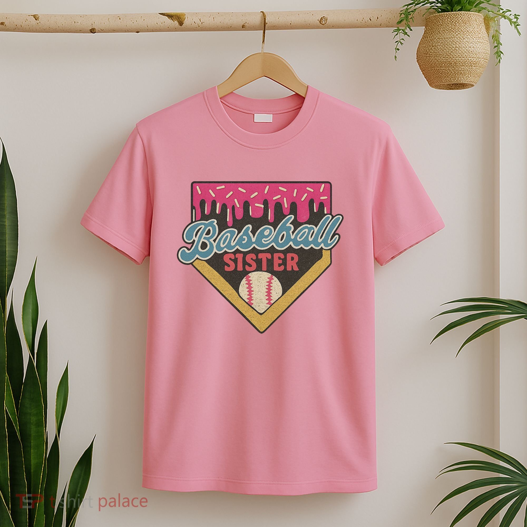 Baseball Sister Ice Cream Drip T-Shirt