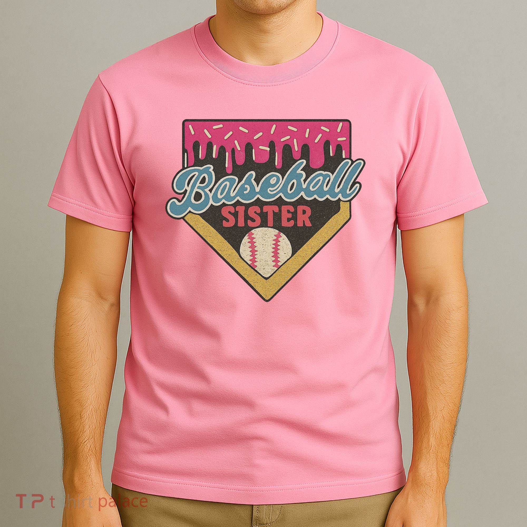 Baseball Sister Ice Cream Drip T-Shirt