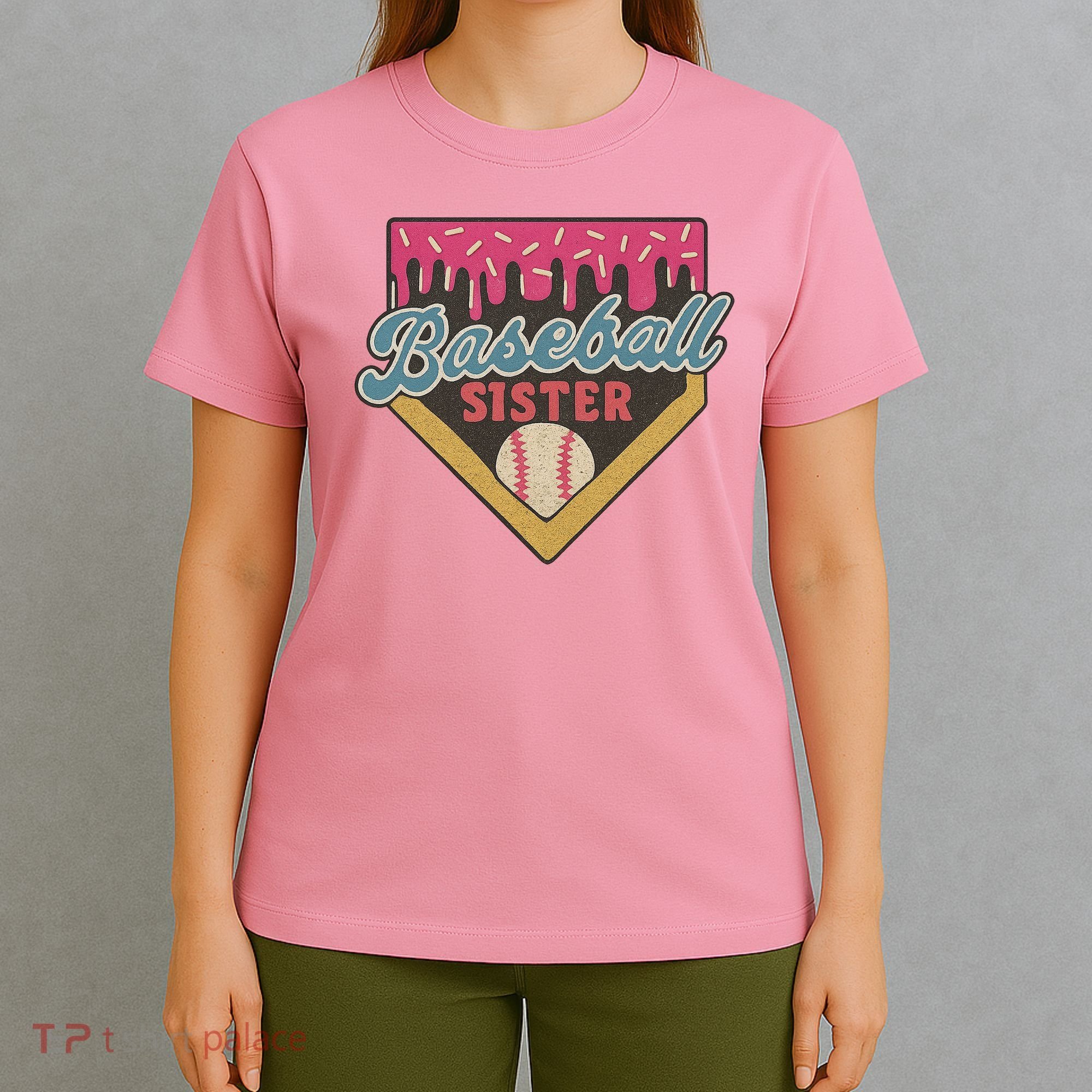 Baseball Sister Ice Cream Drip T-Shirt