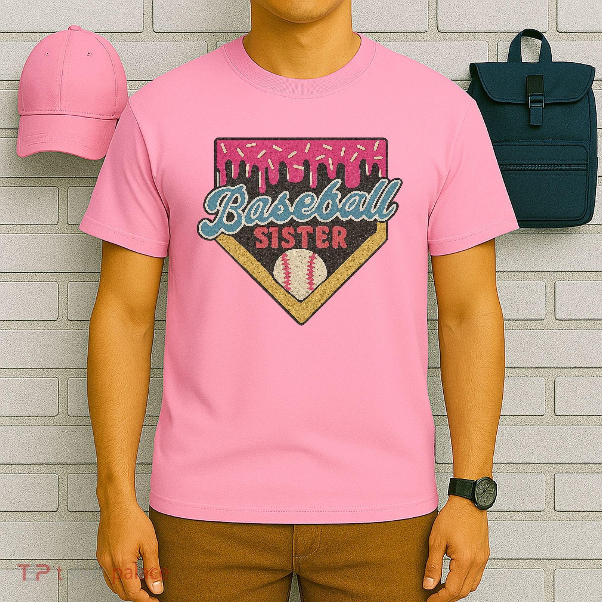 Baseball Sister Ice Cream Drip T-Shirt