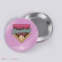 Baseball Sister Ice Cream Drip Button thumb 0