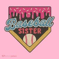 Baseball Sister Ice Cream Drip Button thumb 1