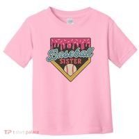 Baseball Sister Ice Cream Drip Toddler T-Shirt thumb 0