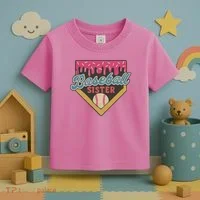 Baseball Sister Ice Cream Drip Toddler T-Shirt thumb 3