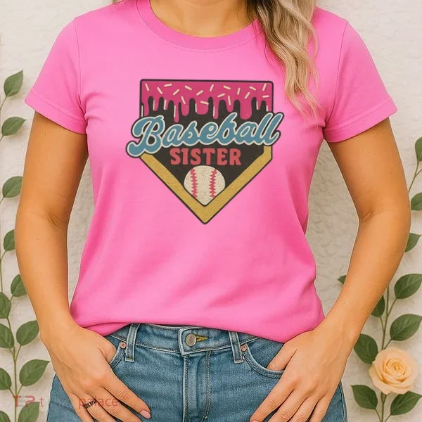 Baseball Sister Ice Cream Drip Women's T-Shirt
