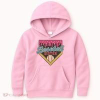Baseball Sister Ice Cream Drip Kids Hoodie thumb 0