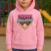 Baseball Sister Ice Cream Drip Kids Hoodie thumb 2