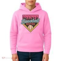 Baseball Sister Ice Cream Drip Kids Hoodie thumb 4