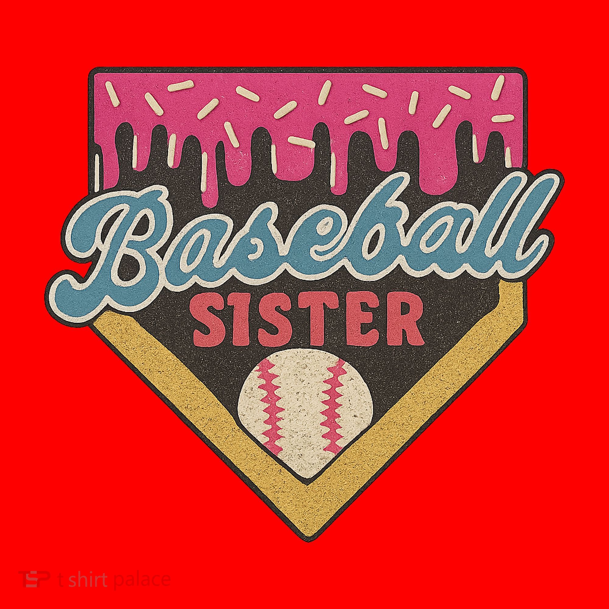 Baseball Sister Ice Cream Drip Santa Hat