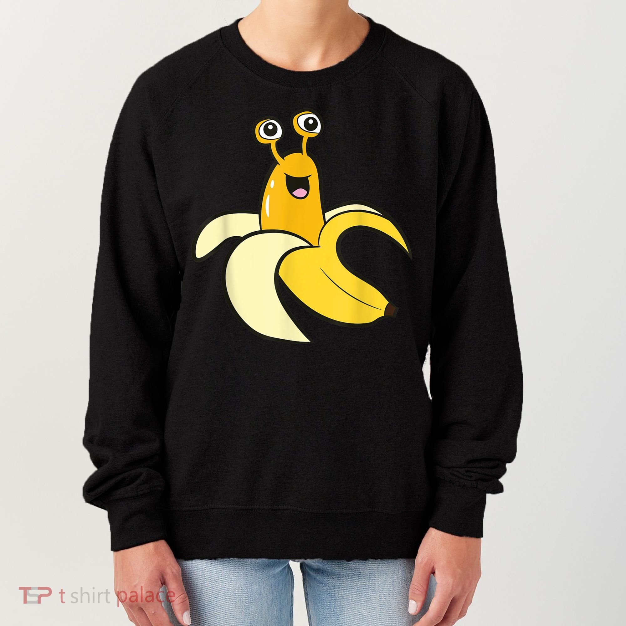 Banana Slug In Banana Funny Banana Slug Women's Sweatshirt