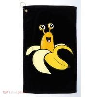 Banana Slug In Banana Funny Banana Slug Golf Towel thumb 0