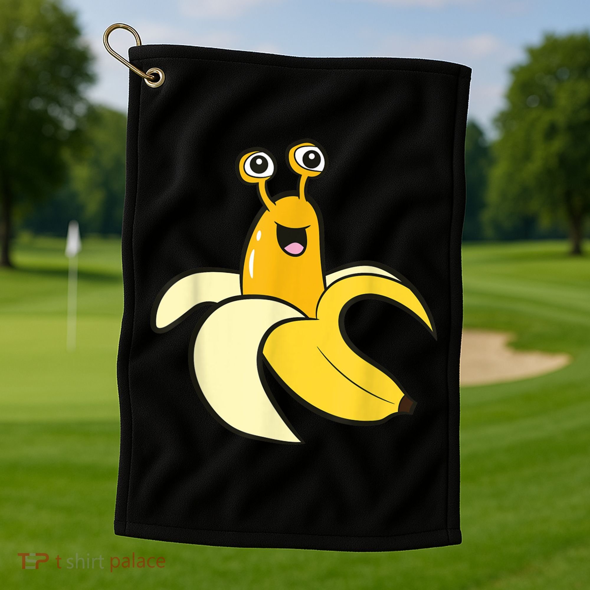 Banana Slug In Banana Funny Banana Slug Golf Towel