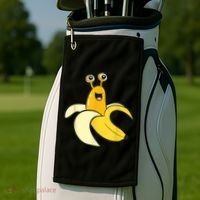 Banana Slug In Banana Funny Banana Slug Golf Towel thumb 2