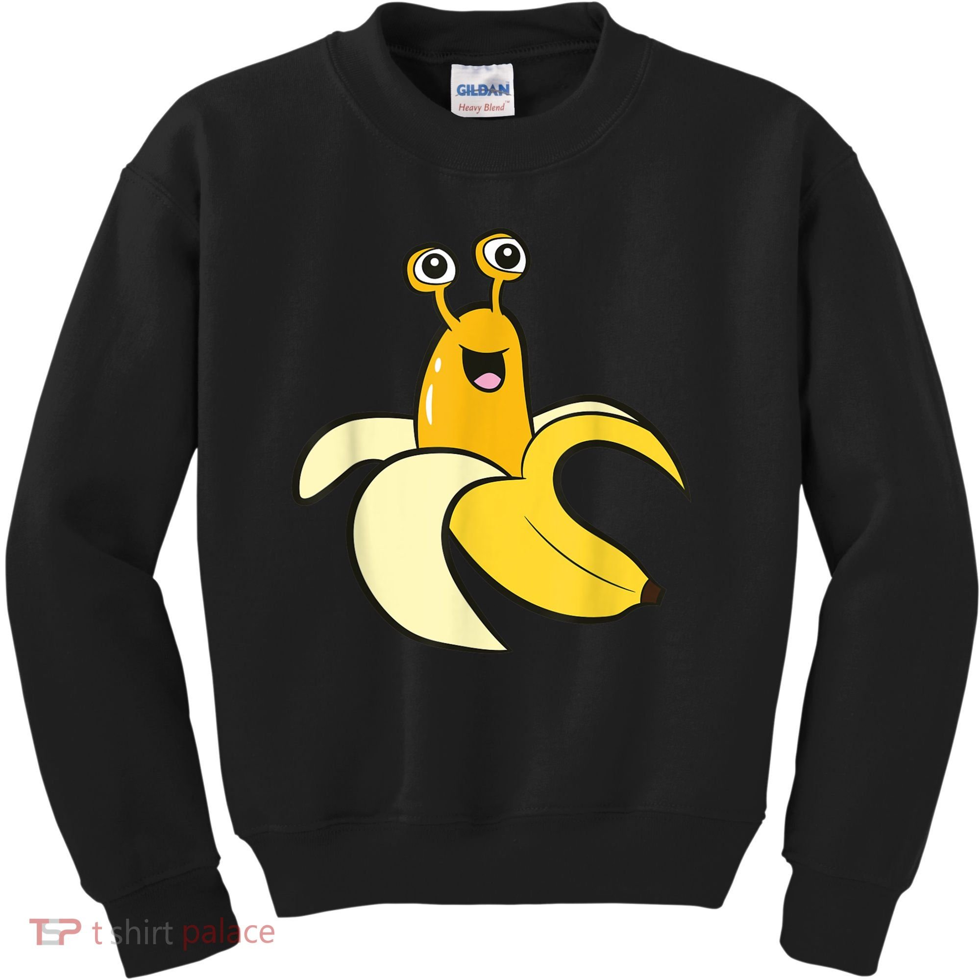 Banana Slug In Banana Funny Banana Slug Kids Sweatshirt