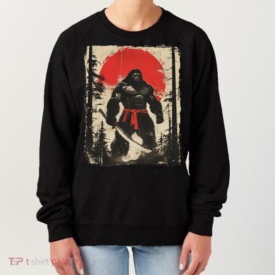 Bigfoot Samurai Japanese Sword Sasquatch Women's Sweatshirt