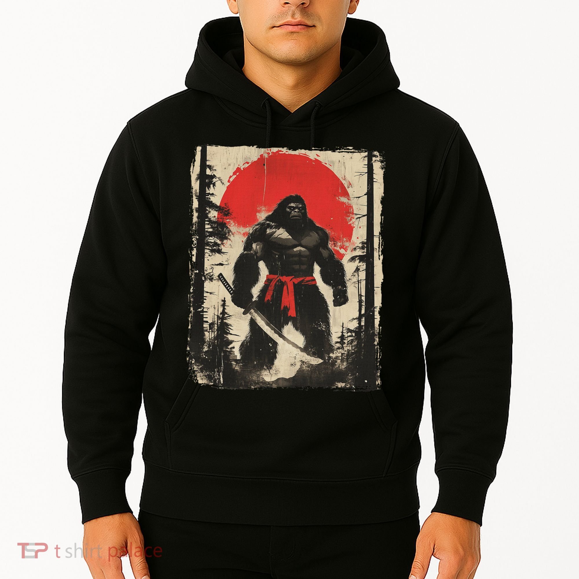 Bigfoot Samurai Japanese Sword Sasquatch Hoodie
