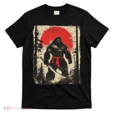 Bigfoot Samurai Japanese Sword Sasquatch T-Shirt