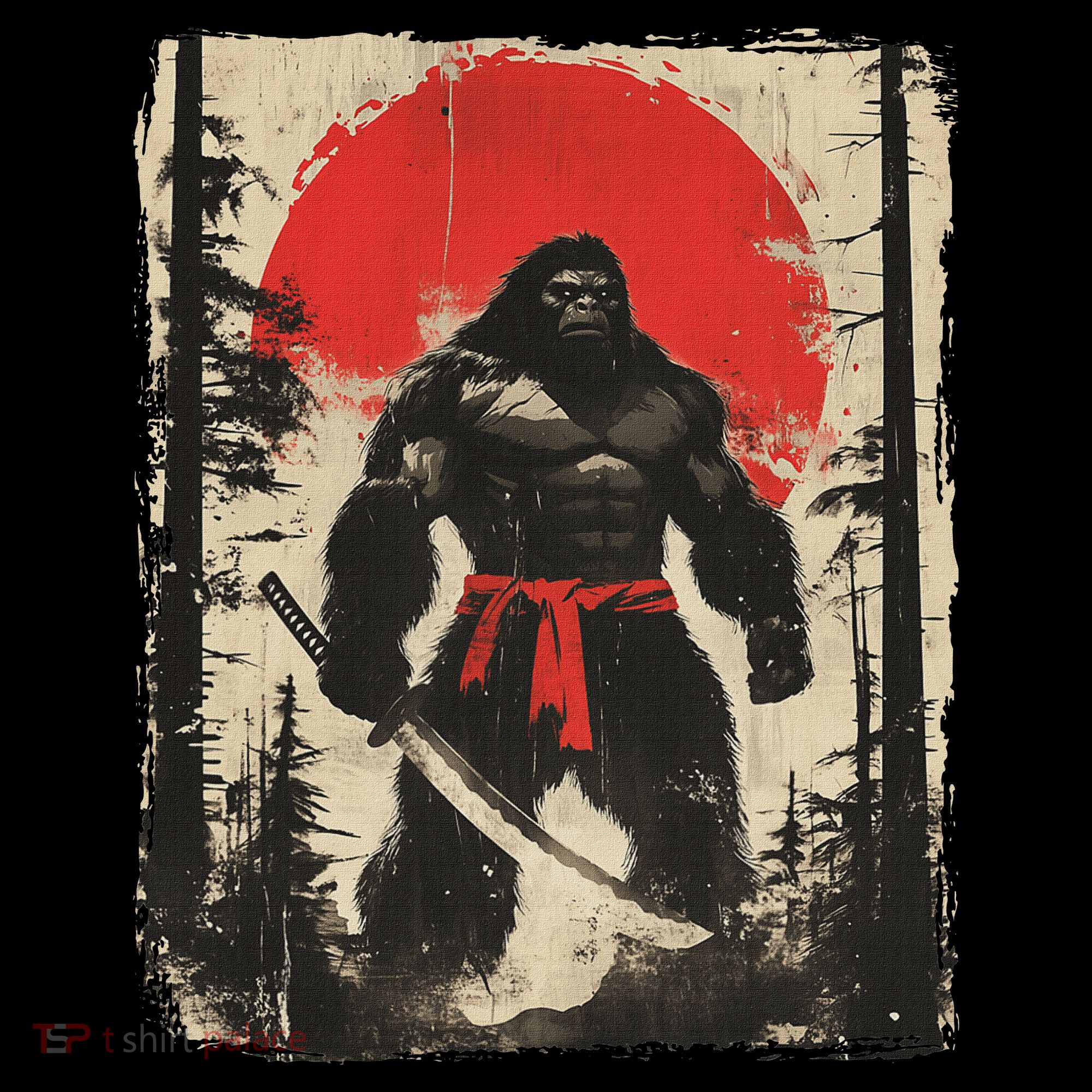 Bigfoot Samurai Japanese Sword Sasquatch Women's Hoodie